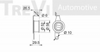TREVI AUTOMOTIVE td1187 -  Натяжной ролик, ремень ГРМ
